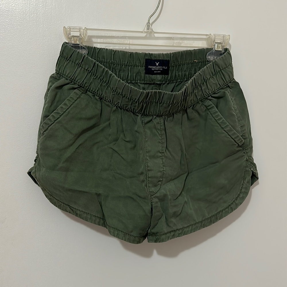 Army green shorts